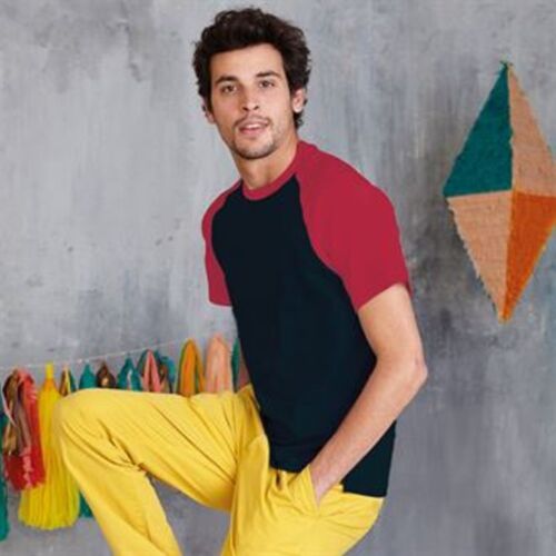 Baseball Short-sleeved two-tone T-shirt Thumbnail