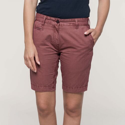 Ladies' washed effect Bermuda shorts Thumbnail